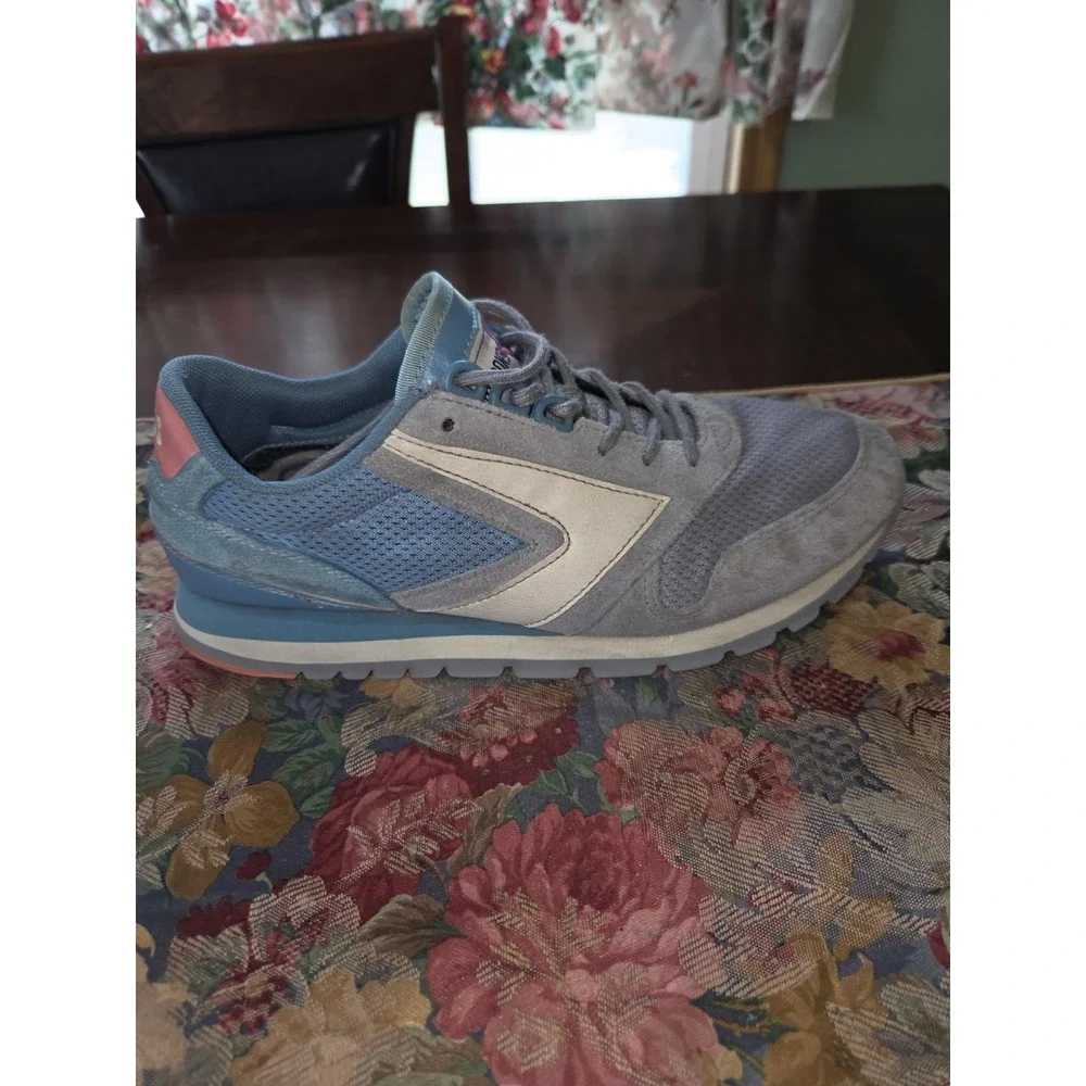 Brooks Sz 8 Blue/Pink Heritage Chariot Sneakers Retro Lace Up Suede Style Shoe